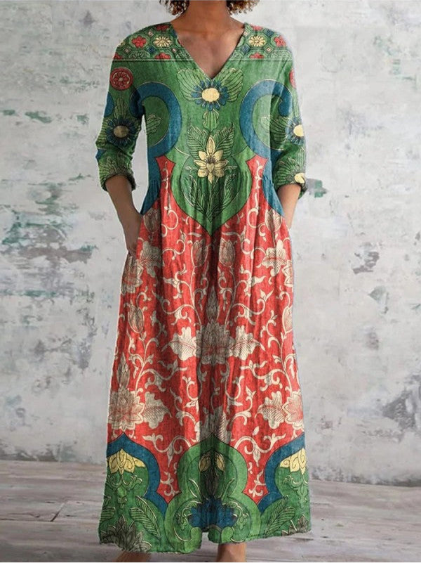 Isabel| Maxi dress with vintage floral print