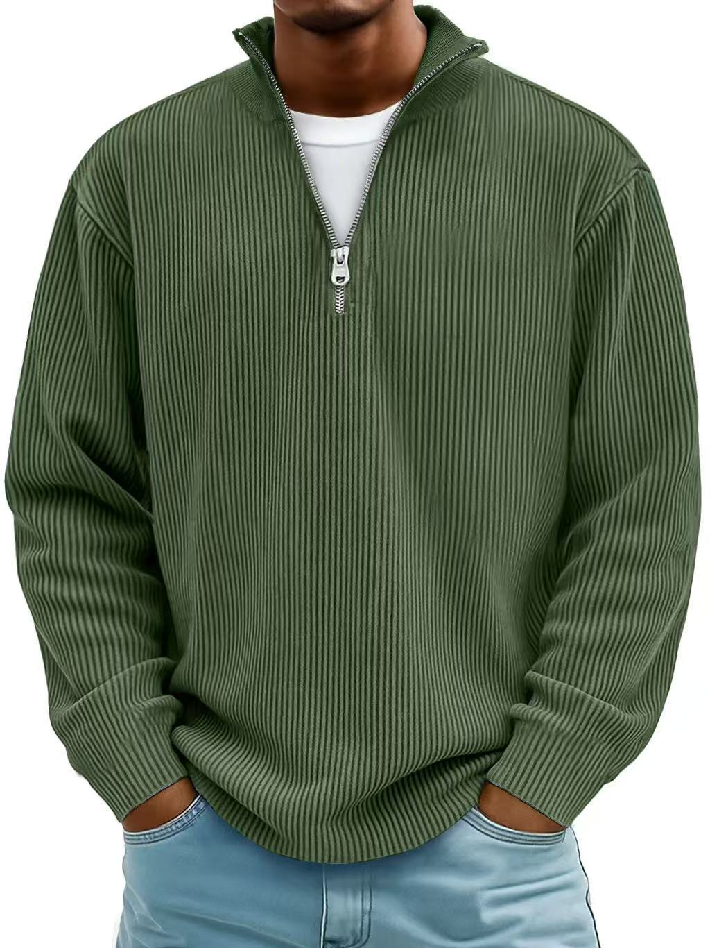 Elevated quarter zip knit pullover