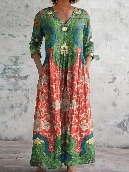 Isabel| Maxi dress with vintage floral print